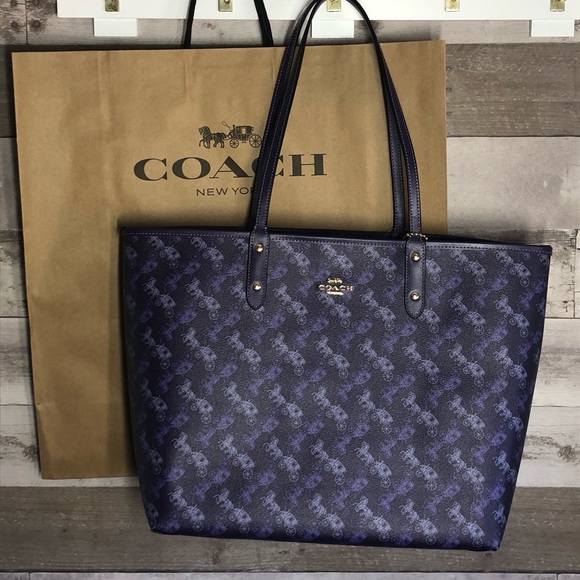 Coach Handbags - NWT Big Coach Reversible City Tote purple/lavender